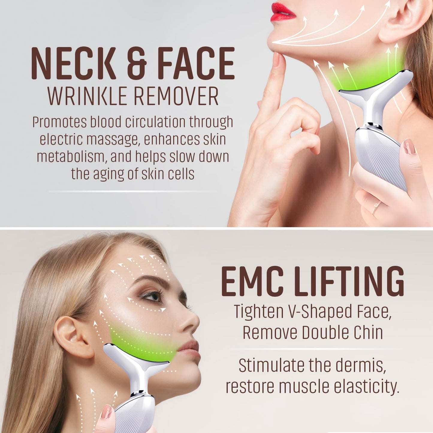 7 Colour LED Face Massager for Skin Tightening, Anti-Aging & Wrinkle Removal, Red Light Therapy, EMS Face Toning, 3 Modes, Portable Skincare Device for Face and Neck